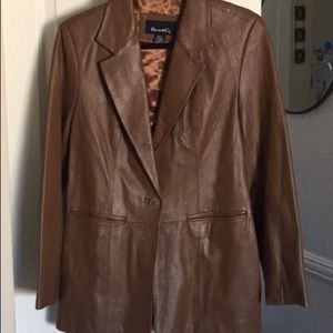 X-Large Denim & Co Leather Jacket